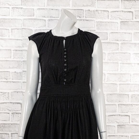 ISABEL MARANT Etoile Women's Black Mini Dress Sleeveles pleated size 1 - Picture 6 of 10